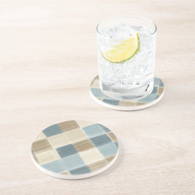 Porta-copos Sandstone de Xadrez russa (Lateral)