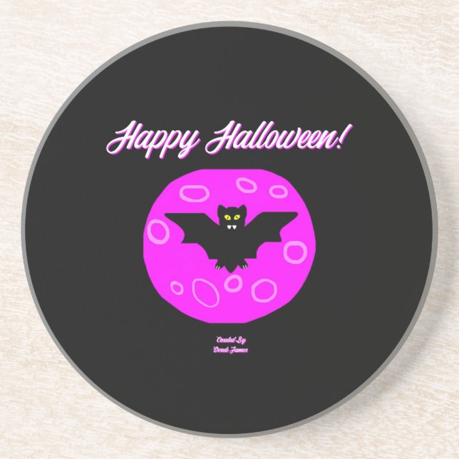 Porta copos Sandstone do Bat Halloween (Frente)