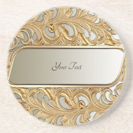 Porta copos Sandstone do Ornamentado Dourado moder