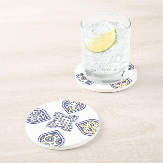 Porta copos Sandstone do Zellij - Marrocos - Elega (Lateral)