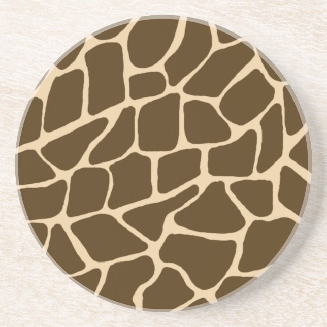 Porta copos Sandstone Exclusiva - Giraffe Impressã (Frente)