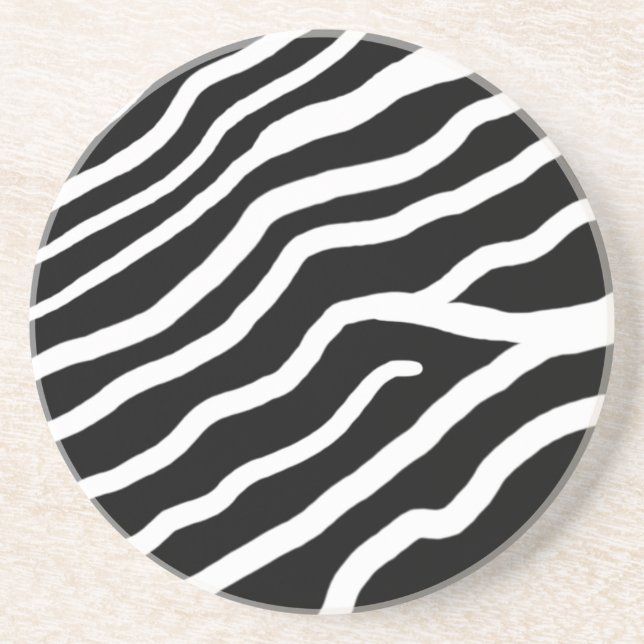Porta copos Sandstone Exclusiva - Impressão Zebra (Frente)