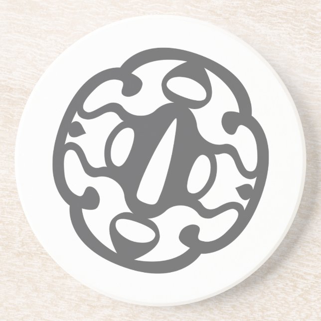 Porta copos Sandstone JMAC - Cinza (Frente)