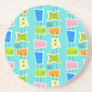 Porta copos Sandstone Retro Atomic Kitsch