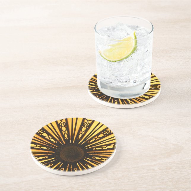 Porta copos Sandstone Sunburst (Lateral)