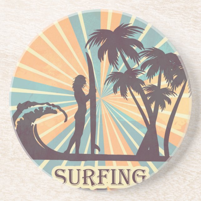 Porta copos Sandstone Surfer Girl (Frente)
