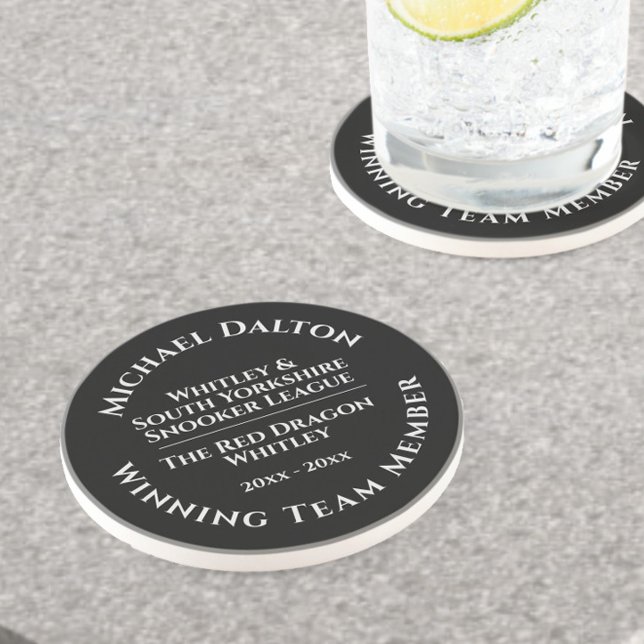 Porta copos Sandstone Trophy da Liga Snooker (Criador carregado)