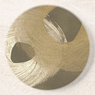 Porta-copos Sandstorm circular em Tan e Brown escuro