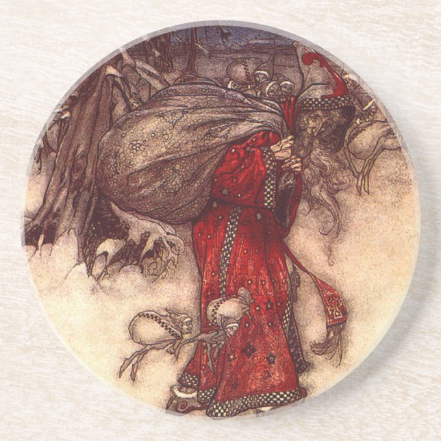 Porta-copos Santa Claus Arthur Rackham (Frente)