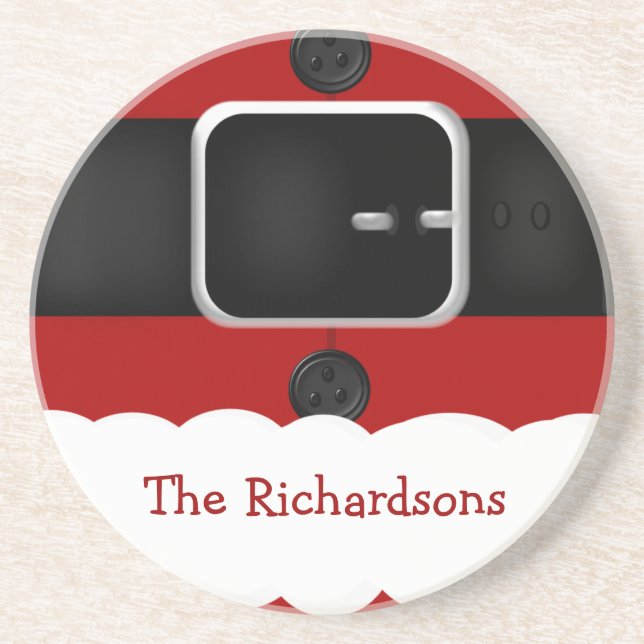 Porta-copos Santa Claus Suit Natal Bebendo Coasters (Frente)