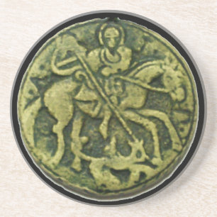 PORTA-COPOS SANTO GEORGE E DRAGON MEDALLION