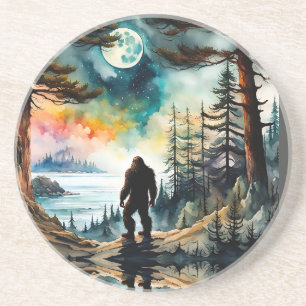 Porta-copos Sasquatch em Ridge, olhando para o Oceano