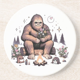 Porta-copos Sasquatch Segurando Flores