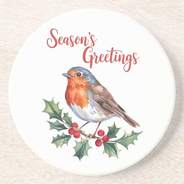 Porta-copos Saudações da temporada de Robin alegre (Frente)