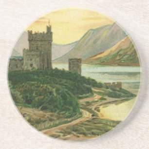 Porta-copos Saudações do Dia de São Patrício Vintage Castelo S