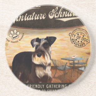 Porta-copos Schnauzer diminuto do café