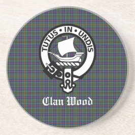 Porta-copos Scottish Clan Wood Crest & Tartan