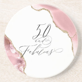 Porta-copos Script Glitter Agate Dourado de Rosa Fabuloso Chic