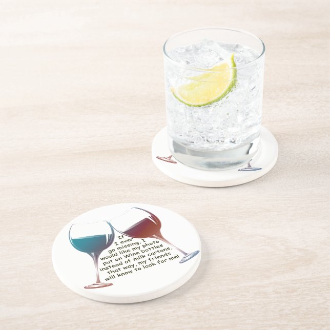 Porta-copos Se eu vou nunca faltar… o vinho do divertimento (Lateral)