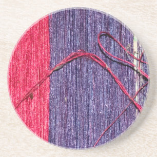 Porta-copos Seda Tailandesa Azul e Vermelha