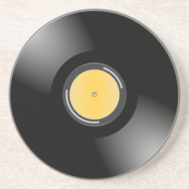 Porta copos sedento retro do álbum gravado de 45 (Frente)