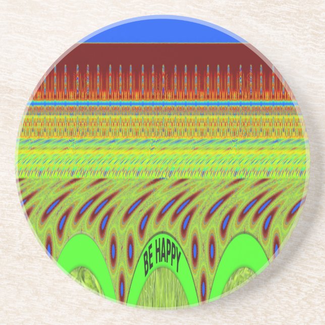 Porta-copos Seja feliz Bolinhas Colorida Motif Gift (Frente)