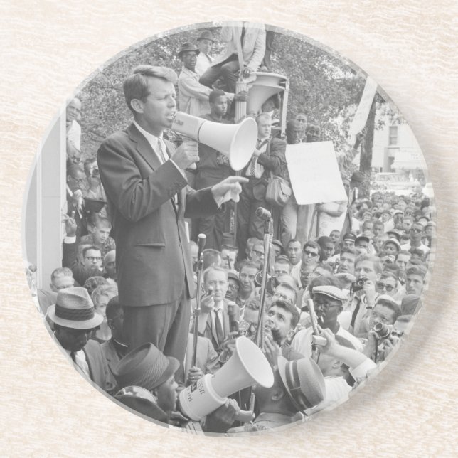 Porta-copos Sen. Robert Kennedy Campaigning para Presidente do (Frente)