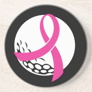 Porta-copos Sensibilização do Cancer de Fita Rosa de Golfe