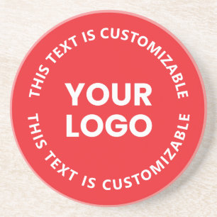 Porta-copos Seu logotipo / qualquer imagem carregada e texto c