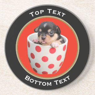 Porta-copos Seus foto e texto personalizados em volta do