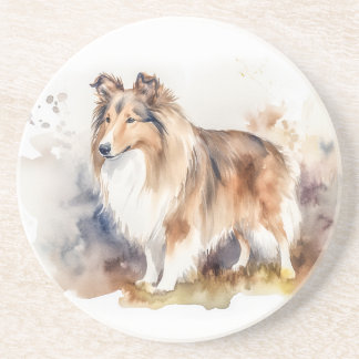 Porta-copos Sheltie Watercolor