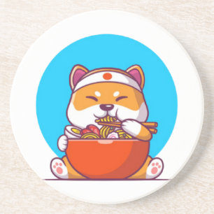 Porta-copos Shiba Cinto Comendo Ramen Noodle Cartoon-23054