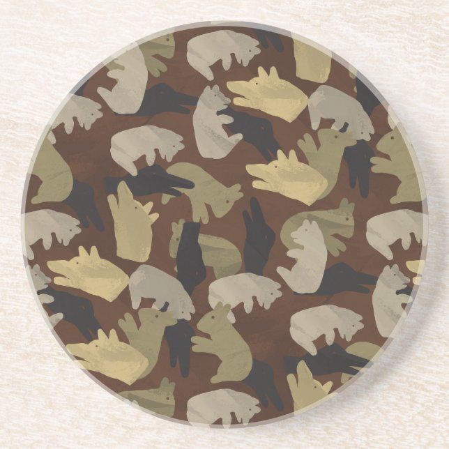 Porta-copos Silhouette Animal Camouflage Brown (Frente)