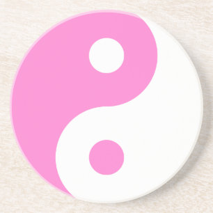 Porta-copos Símbolo cor-de-rosa de Yin Yang