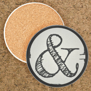 Porta-copos Símbolo de Ampersand na Cinza