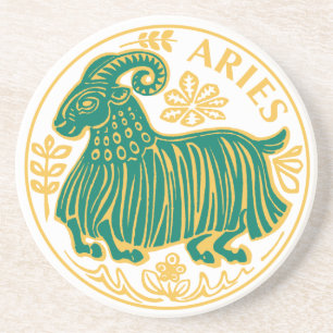 Porta-copos Símbolo de Aries do Zodíaco em um