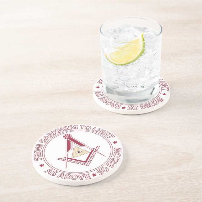 Porta-copos Símbolo de maçonaria (Lateral)