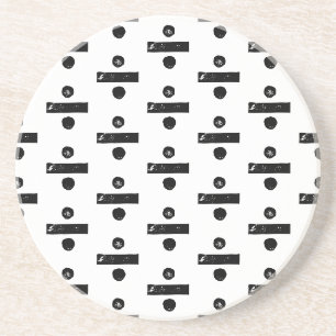 Porta-copos Símbolo matemático preto e branco "Dividir" - Lino