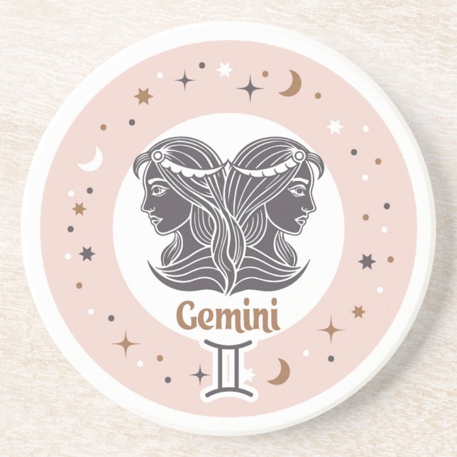 Porta-copos Símbolo Zodiac Gemini (Frente)