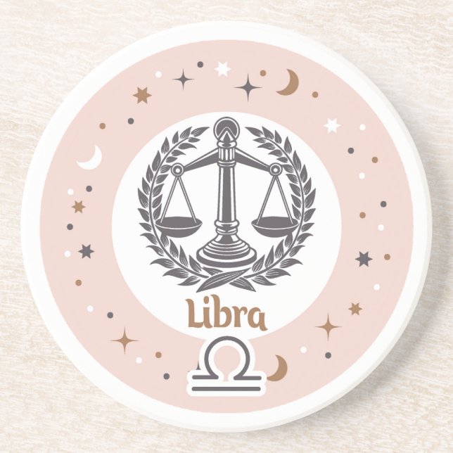 Porta-copos Símbolo Zodiac Libra (Frente)