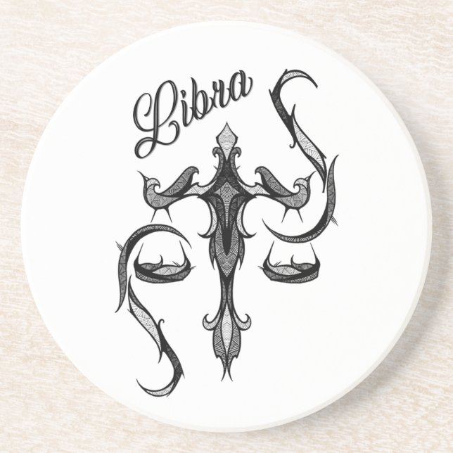 Porta-copos Símbolo Zodíaco de Libra (Frente)