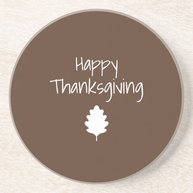 Porta-copos Simple Autumn Leaf Modern Family Thanksgiving (Frente)