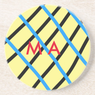 Porta-copos Simples monograma adicione seu nome com letra míni