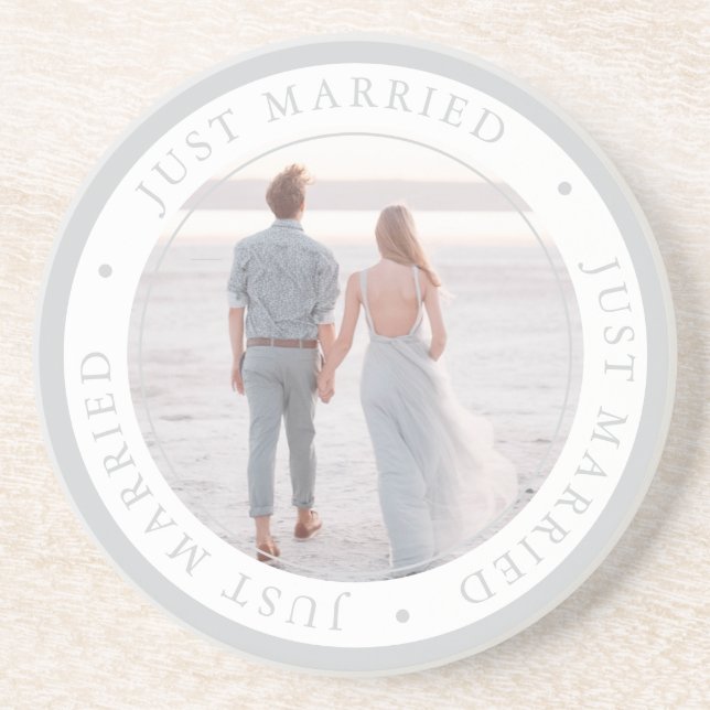 Porta-copos Simples ocasião de casamento de fotos personalizad (Frente)