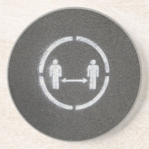 Porta-copos Sinal de afastamento social