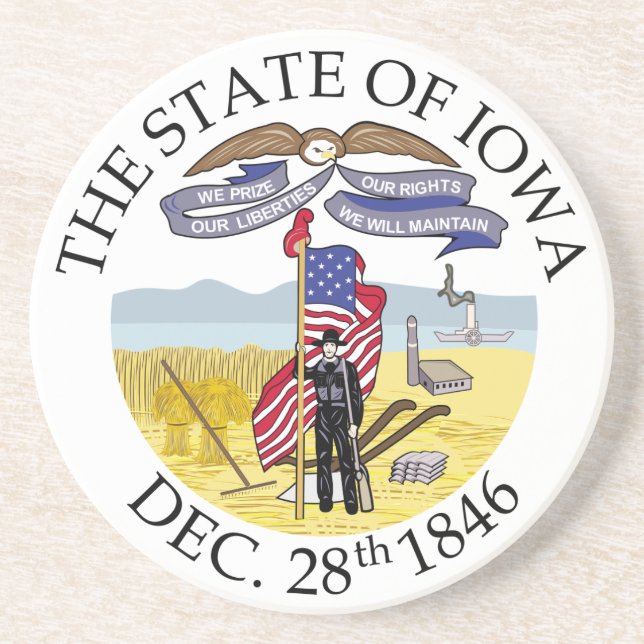 Porta-copos Sinal de Iowa (Frente)