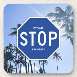 Porta copos - Sinal de parada azul - Conjunto 6