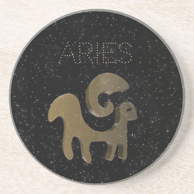 Porta-copos Sinal do ouro do Aries (Frente)