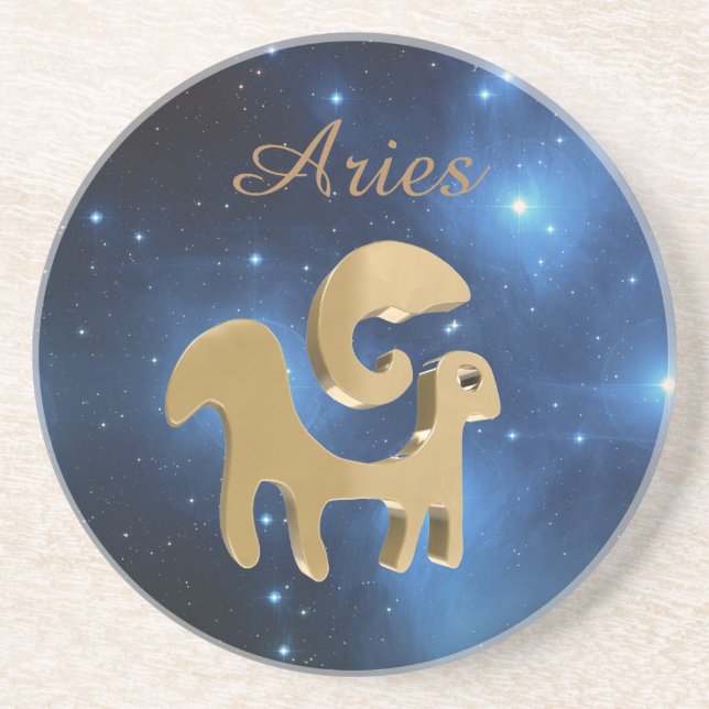 Porta-copos Sinal do ouro do Aries (Frente)