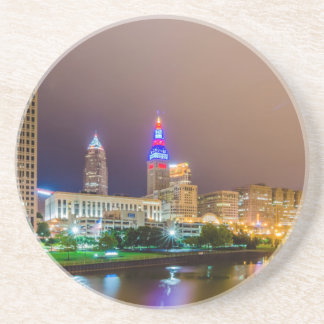 Porta-copos skyline do sity de cleveland ohio do centro